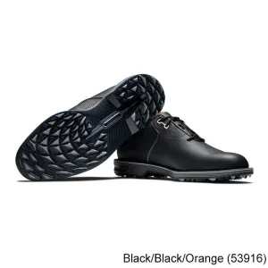 Footjoy Premiere Flint Spikeless Laced Series Shoes 9.0 Black/Black/Orange (53916) M