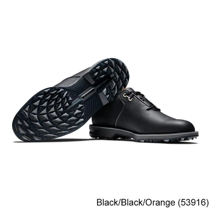 Footjoy Premiere Flint Spikeless Laced Series Shoes 9.0 Black/Black/Orange (53916) M