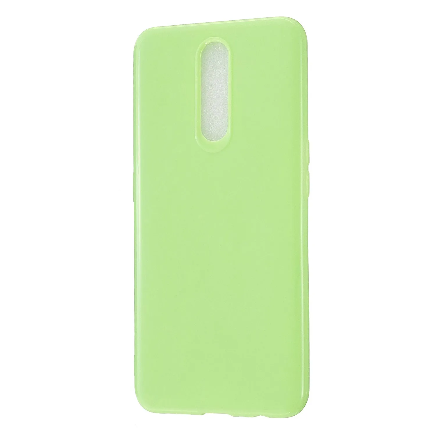 For OPPO F11/F11 Pro Cellphone Cover Glossy TPU Simple Profile Bumper Protective Mobile Phone Case Fluorescent green