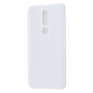 For OPPO F11/F11 Pro Cellphone Cover Glossy TPU Simple Profile Bumper Protective Mobile Phone Case Milk white