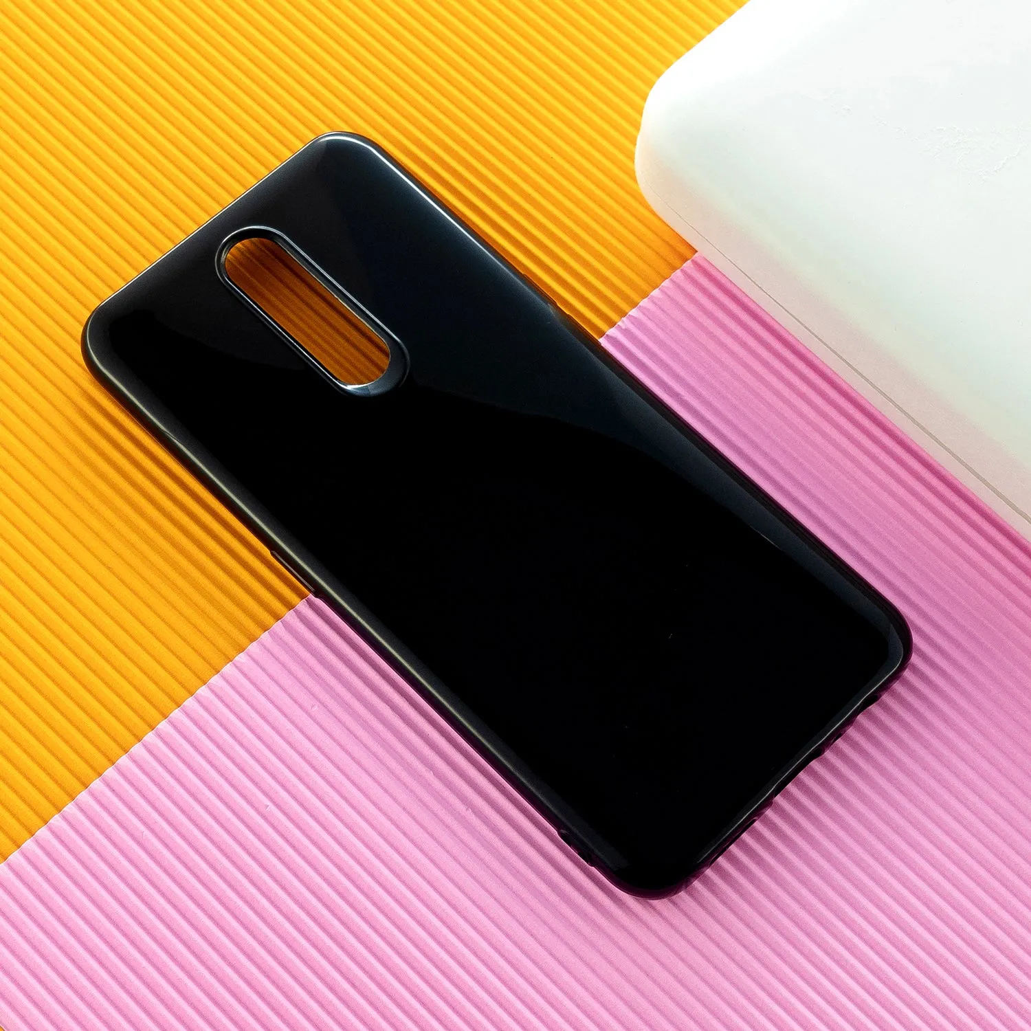 For OPPO F11/F11 Pro Cellphone Cover Glossy TPU Simple Profile Bumper Protective Mobile Phone Case Sakura pink
