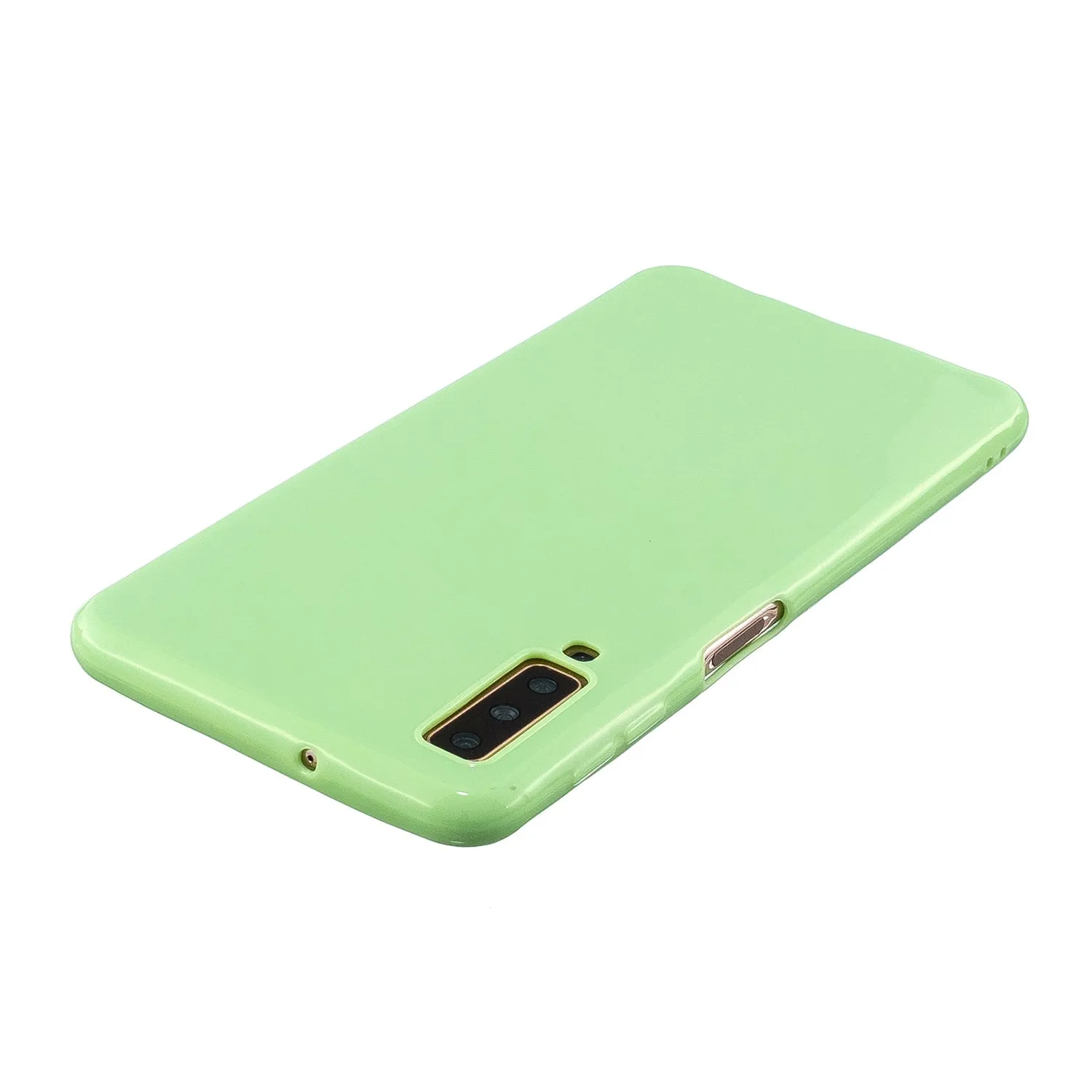 For Samsung A7 2018/A920 Smartphone Case Soft TPU Precise Cutouts Anti-slip Overal Protection Cellphone Cover  Bright black