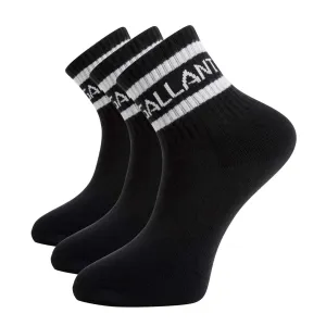 Gallant Sports Socks - 3 Pack Black - Crew Socks
