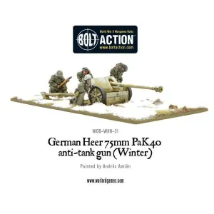 German Heer 75mm Pak 40 Anti-Tank Gun (Winter)