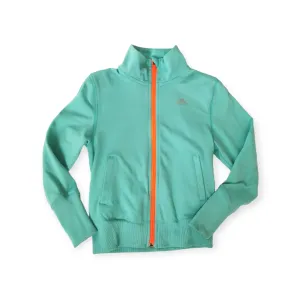 GIRL SIZE 4/6 YEARS - H&M SPORT, Soft Zippered Athletic Jacket VGUC B36