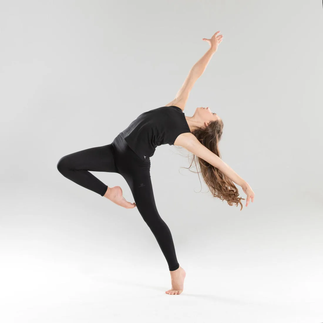 Girls' Open-Back Modern Dance Tank Top - Black