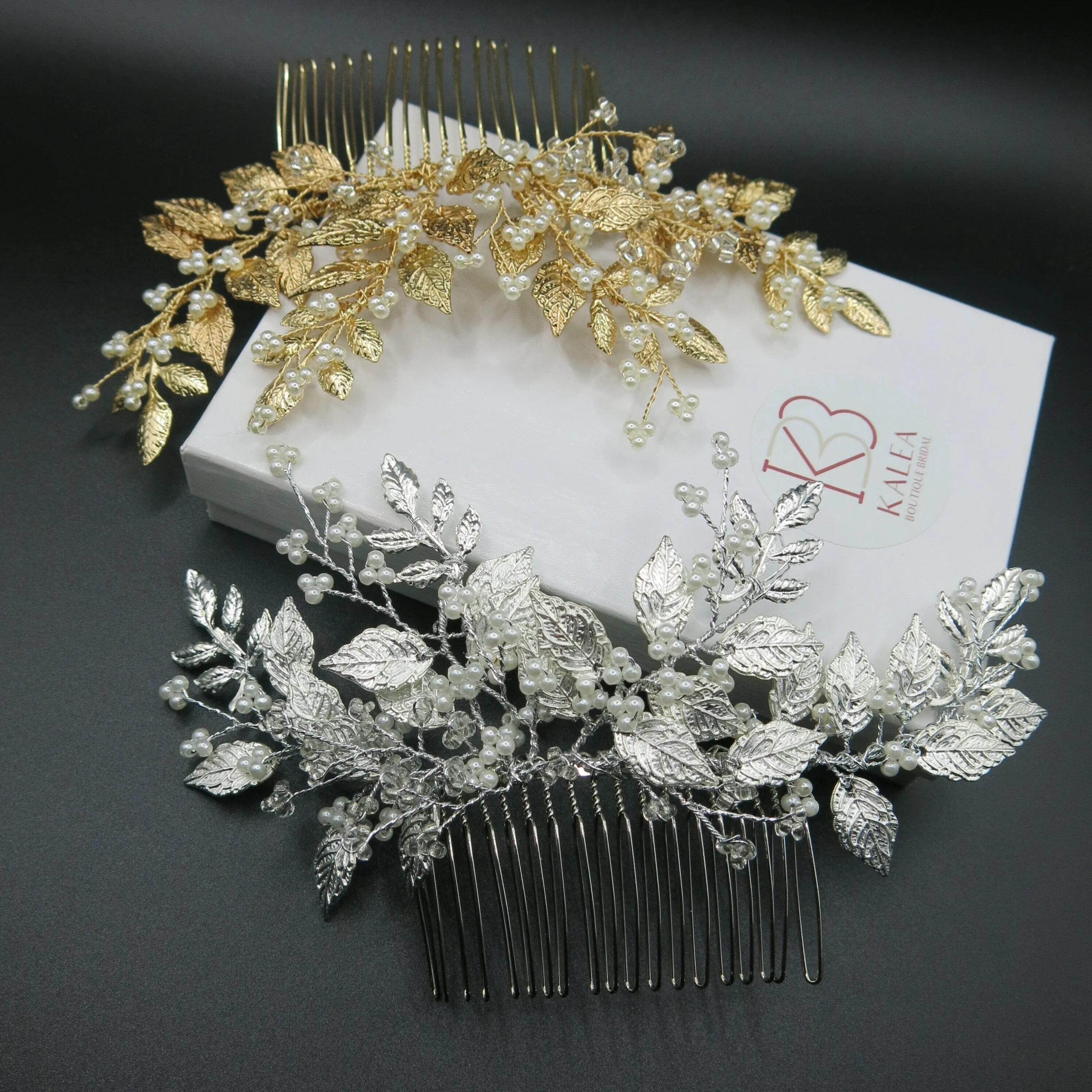 Gold Leaf Large Bridal Hair Comb, Wedding Decorative Hair Comb, Gold Branch Wedding Hairpiece