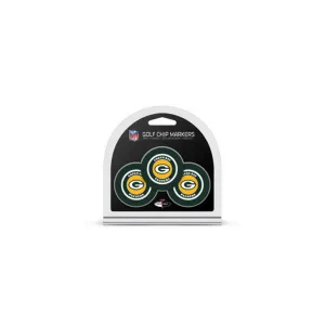 Green Bay Packers Golf Chip with Marker 3 Pack