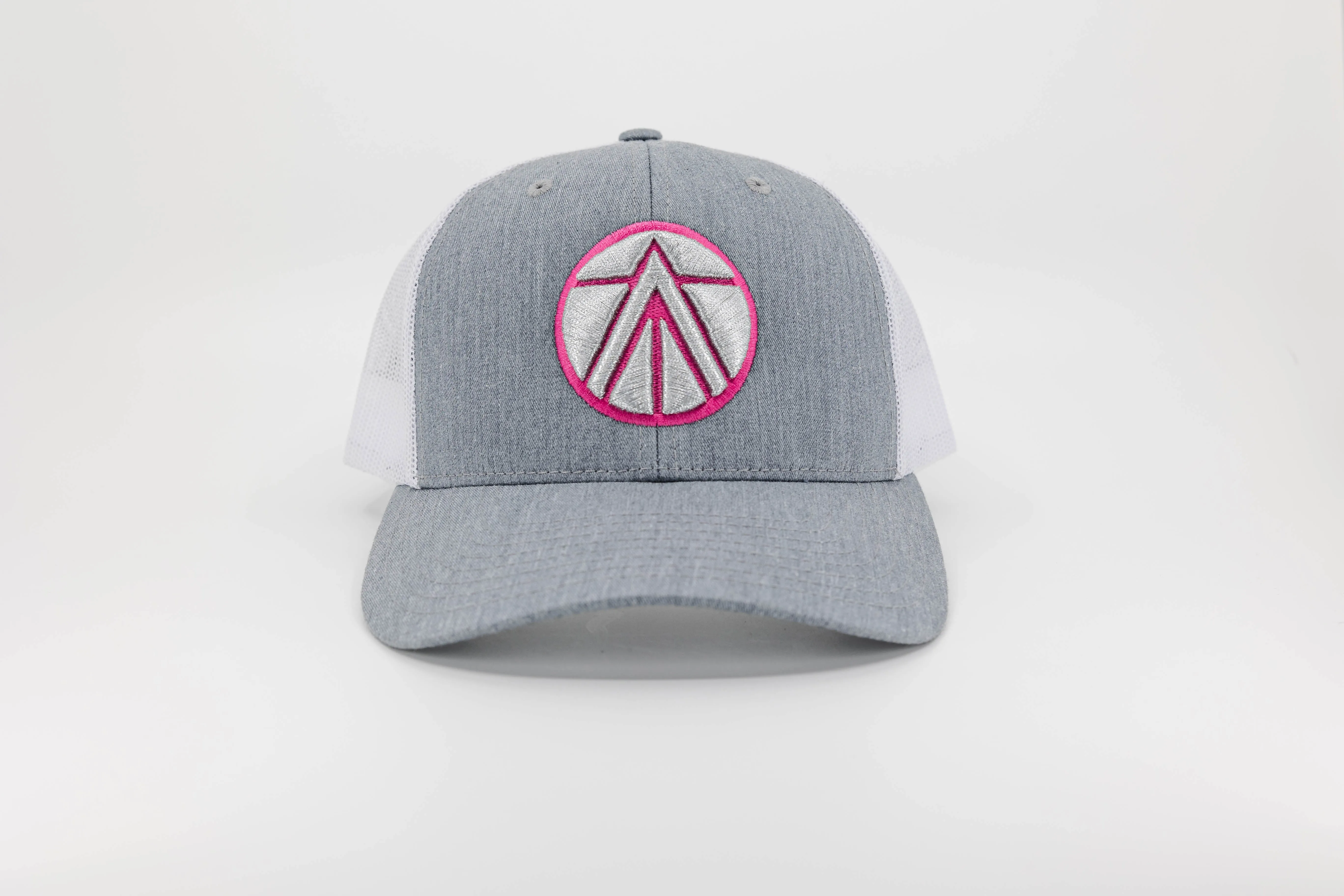 Grey/Pink Curved Trucker
