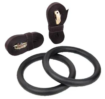 Gymnastic Rings with Adjustable Straps