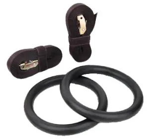 Gymnastic Rings with Adjustable Straps
