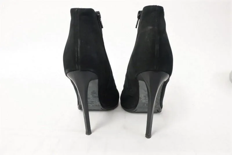 Haider Ackermann Ankle Boots Black Suede Size 37 Stiletto Heel Booties