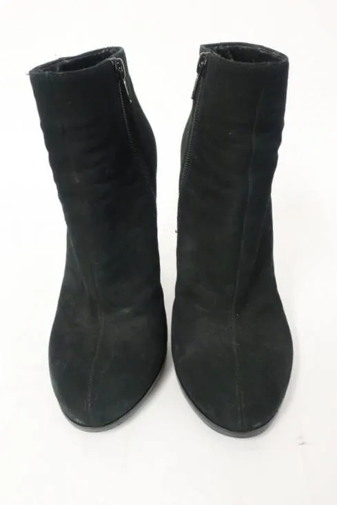 Haider Ackermann Ankle Boots Black Suede Size 37 Stiletto Heel Booties