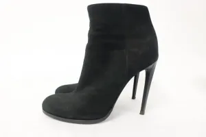 Haider Ackermann Ankle Boots Black Suede Size 37 Stiletto Heel Booties