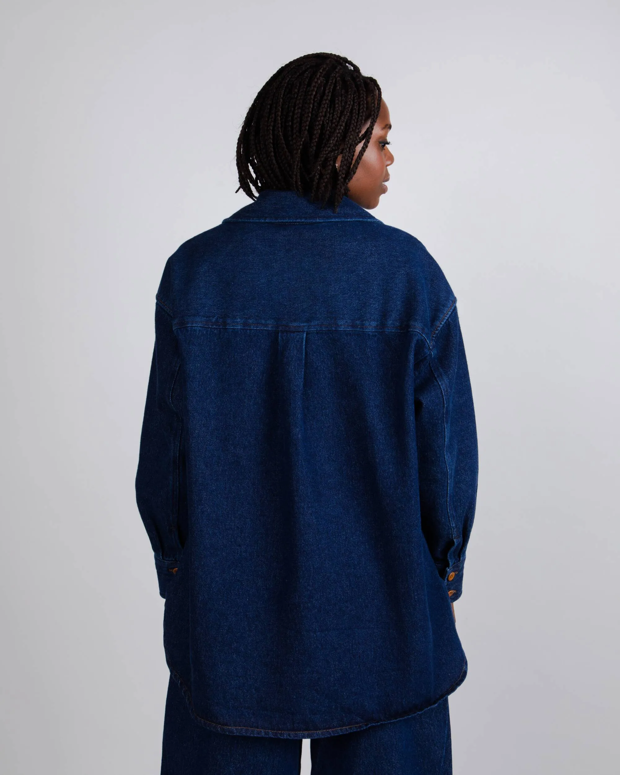 Indigo Oversized Overshirt Denim