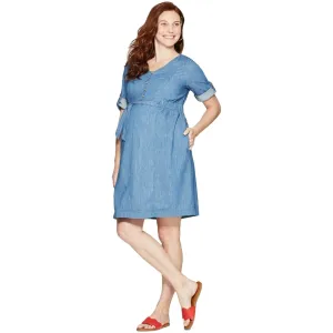 Isabel Maternity by Ingrid & Isabel Tie Waist Denim Shirtdress