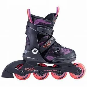 K2 Marlee Boa Purple and Coral Kids Adjustable Inline Skates