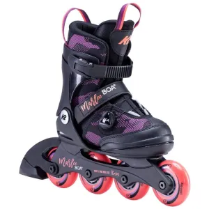 K2 Marlee Boa Purple and Coral Kids Adjustable Inline Skates