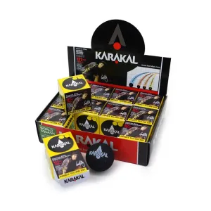 Karakal Double Yellow Dot Squash Balls (1 Dozen)