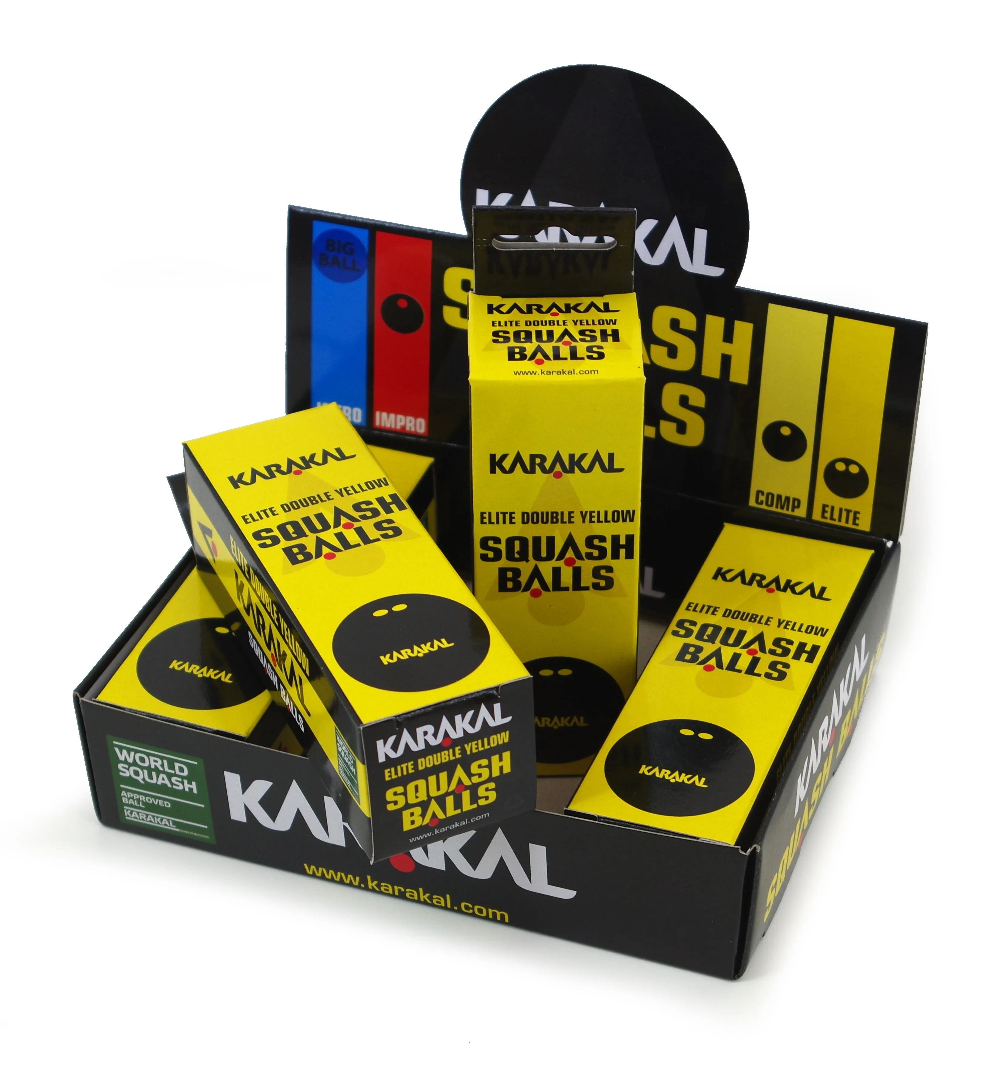 Karakal Double Yellow Squash Ball Single