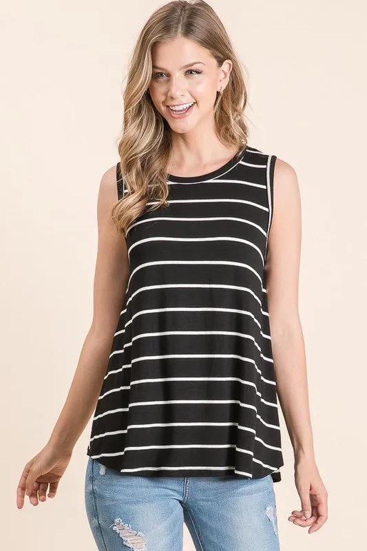 Katy Muscle Tank - Black