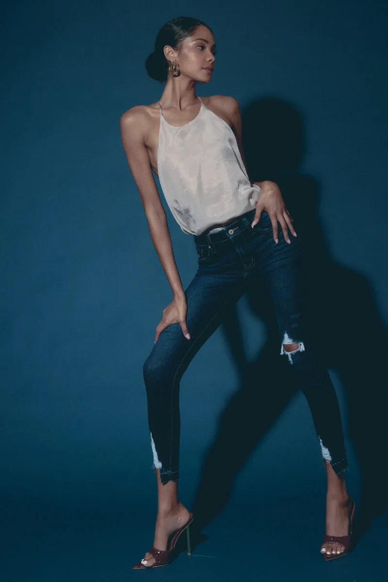 Kendra High Rise Ankle Skinny Jeans