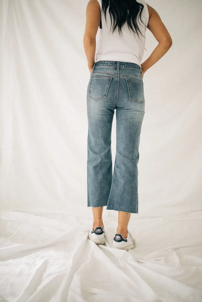 Kourtnie Cropped Wide Leg Denim