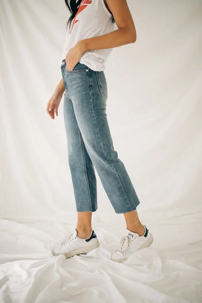 Kourtnie Cropped Wide Leg Denim