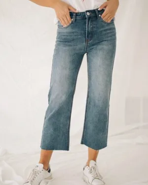 Kourtnie Cropped Wide Leg Denim