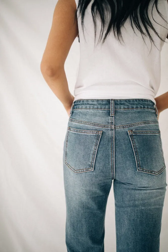 Kourtnie Cropped Wide Leg Denim