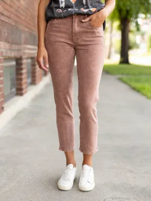 KUT Coffee Reese High Rise Ankle Straight