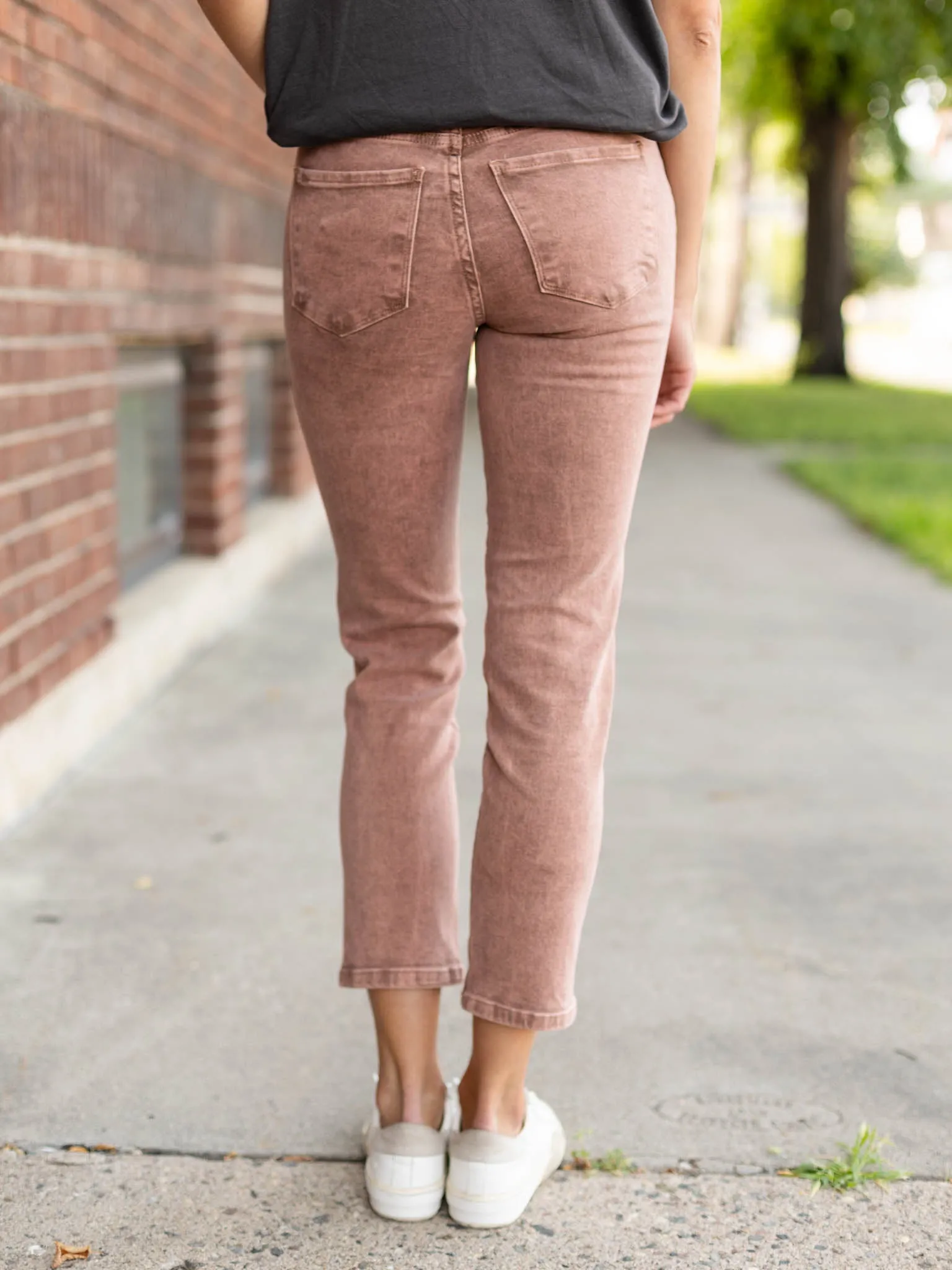 KUT Coffee Reese High Rise Ankle Straight