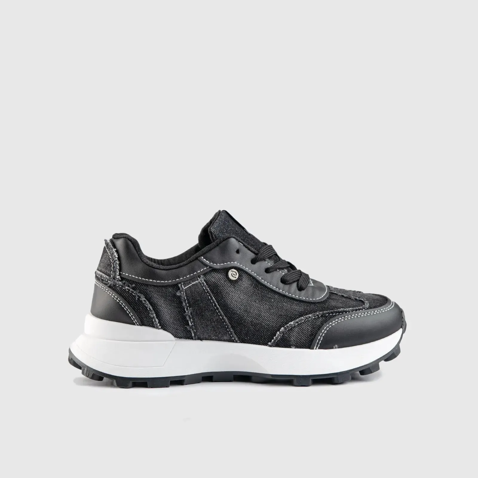 Ladies Sneaker Black Denim 10463