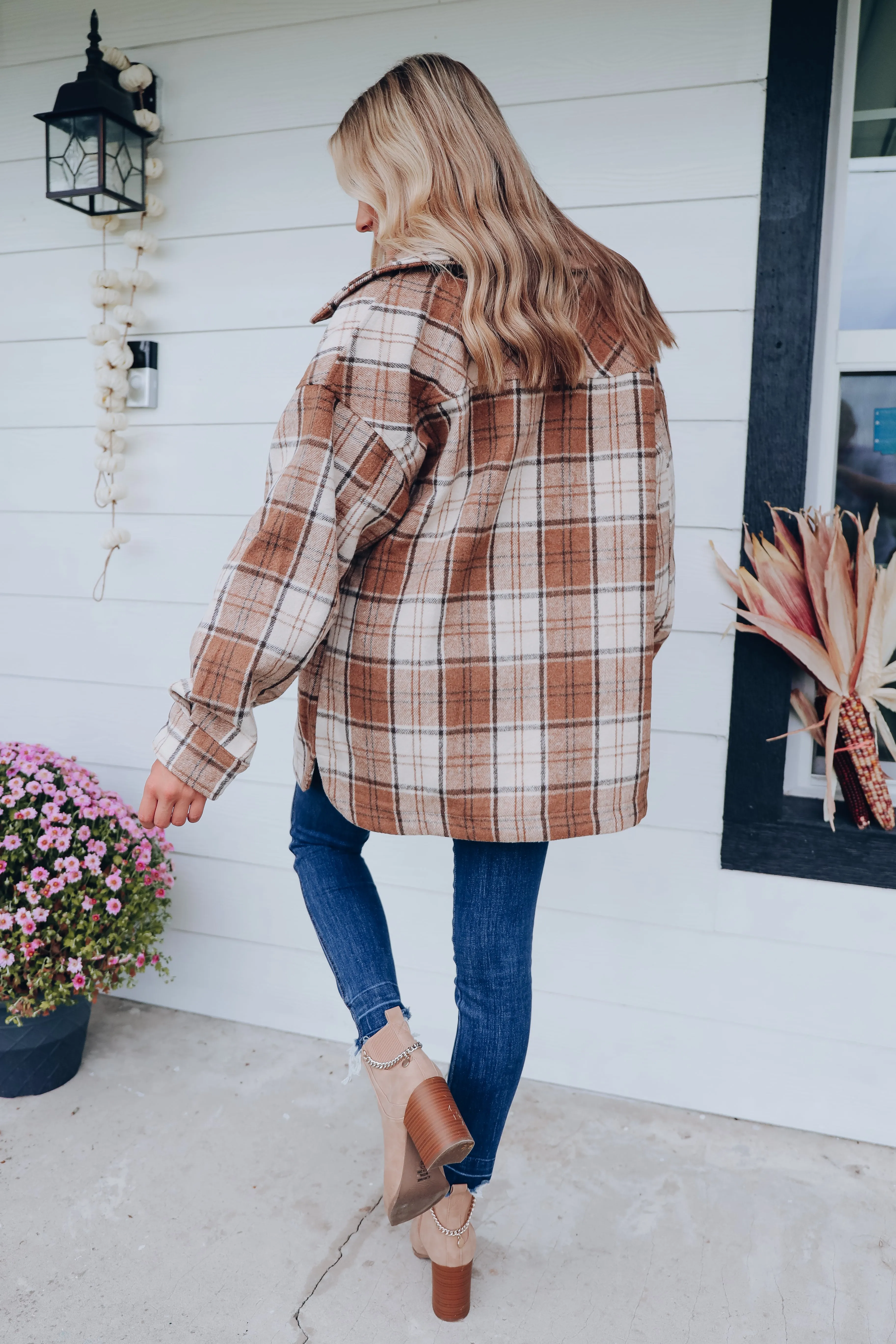Laramie Plaid Shacket - Tan