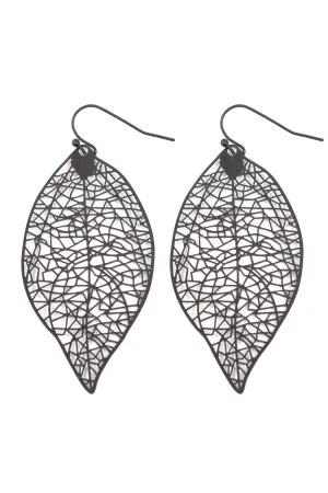 LEAF FILIGREE DANGLING EARRINGS