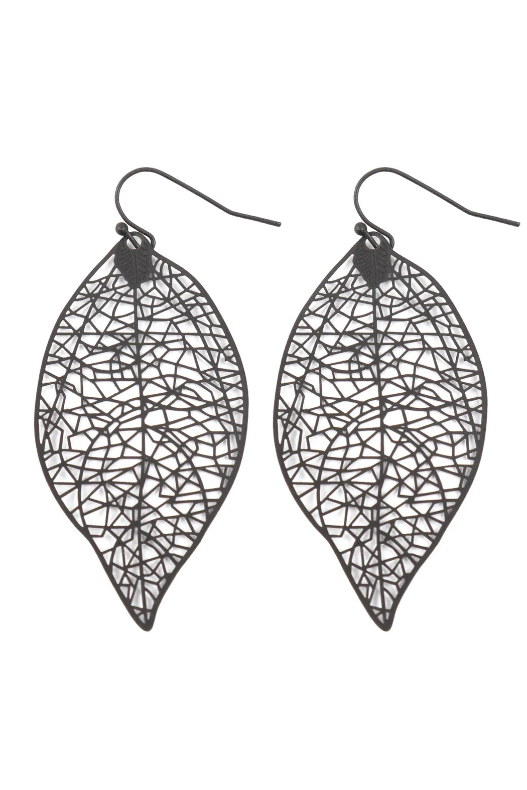 LEAF FILIGREE DANGLING EARRINGS