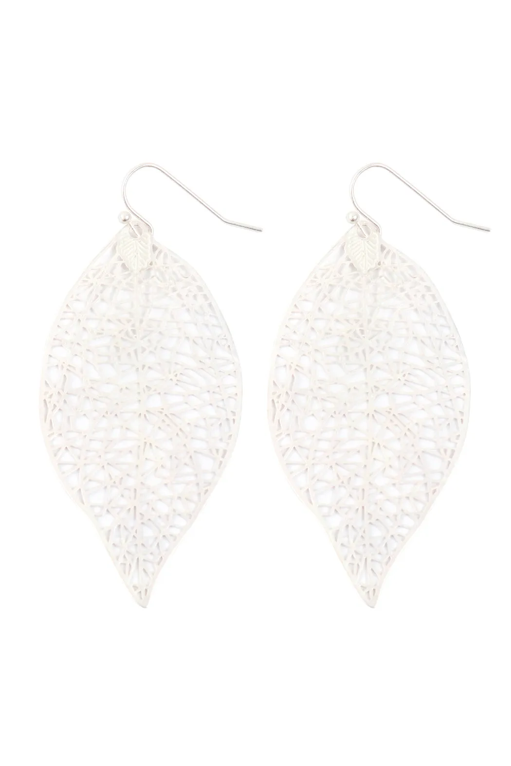 LEAF FILIGREE DANGLING EARRINGS