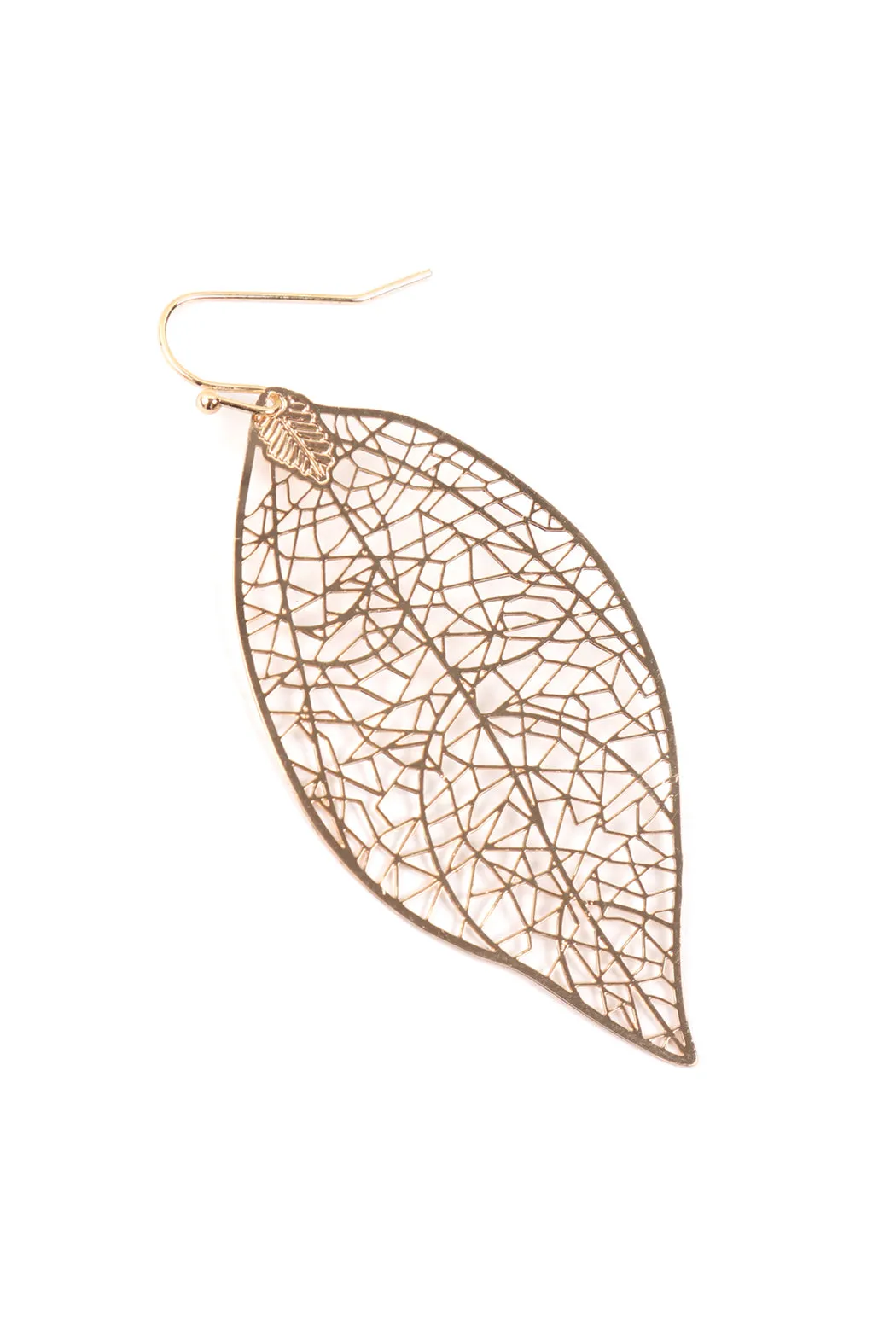 LEAF FILIGREE DANGLING EARRINGS