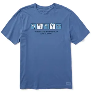 Life is Good Men's Diversified Portfolio Golf Clubs Crusher Lite Tee