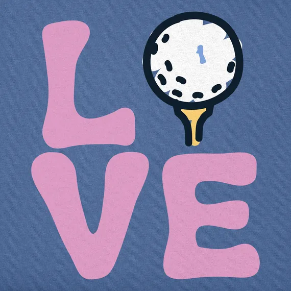 Life is Good Women's Love for Golf Crusher Lite Tee