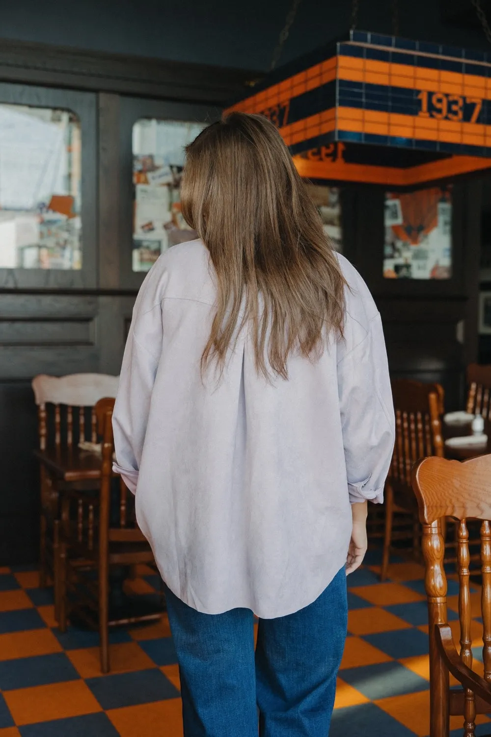Lindy Lavender Faux Suede Jacket