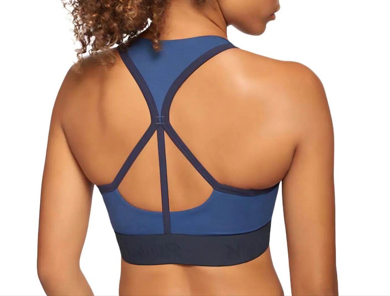 LNDR Women's Cobalt Marl Scuba Zip Bra #AV825 X-Small NWT