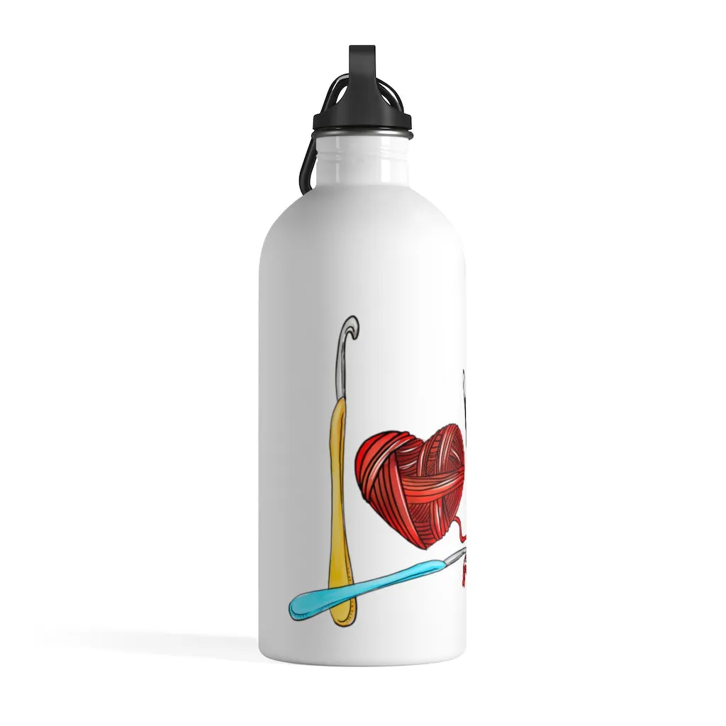 Love Crochet Stainless Steel Water Bottle
