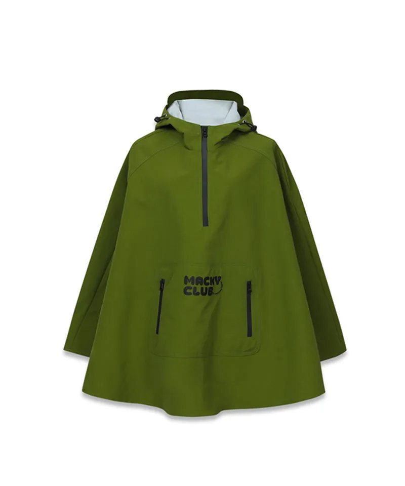 MACKY Golf: Fluffy Pancho Raincoat - Khaki