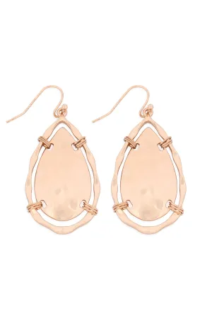 ME3128 - WIRE WRAPPED TEARDROP EARRINGS