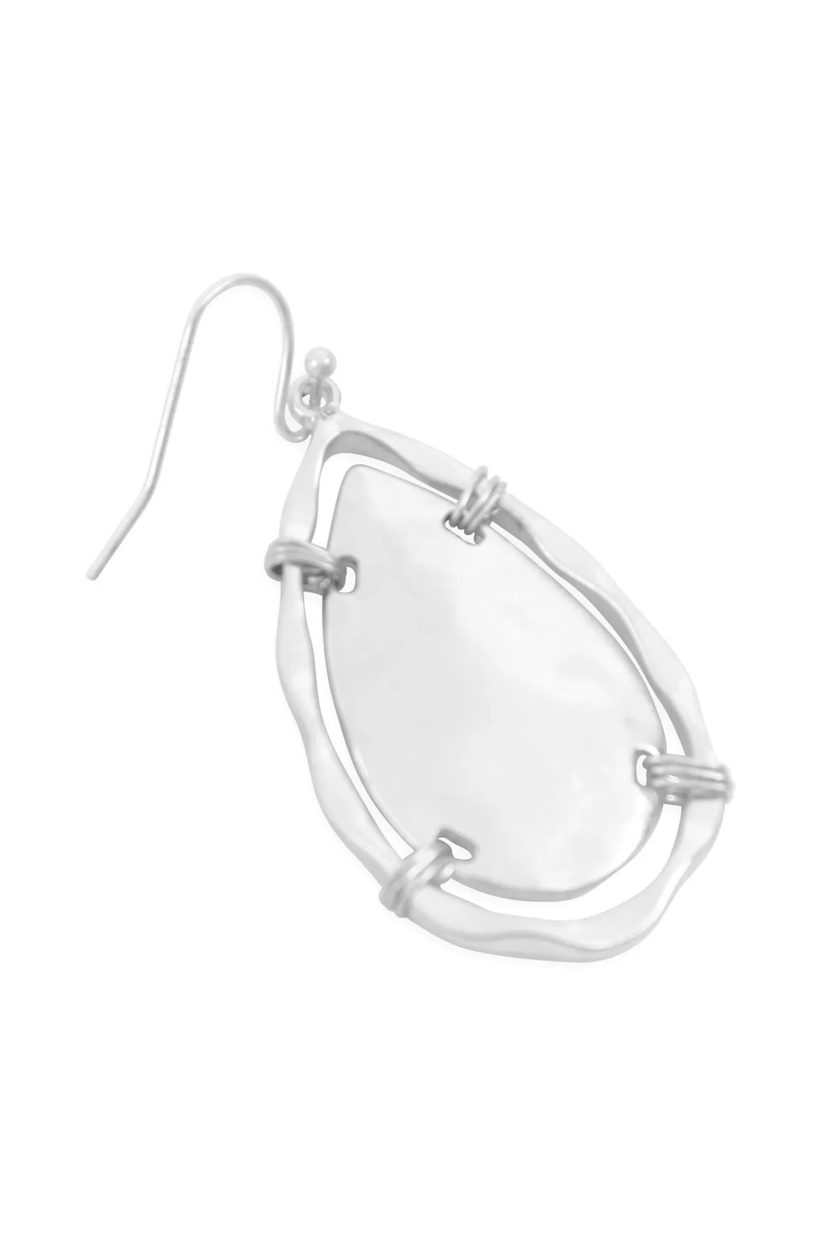 ME3128 - WIRE WRAPPED TEARDROP EARRINGS