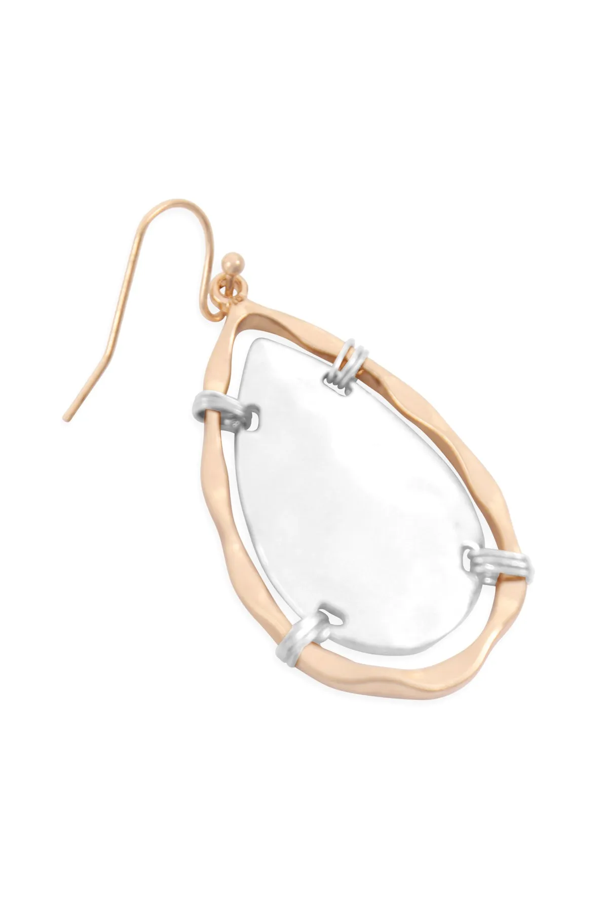 ME3128 - WIRE WRAPPED TEARDROP EARRINGS
