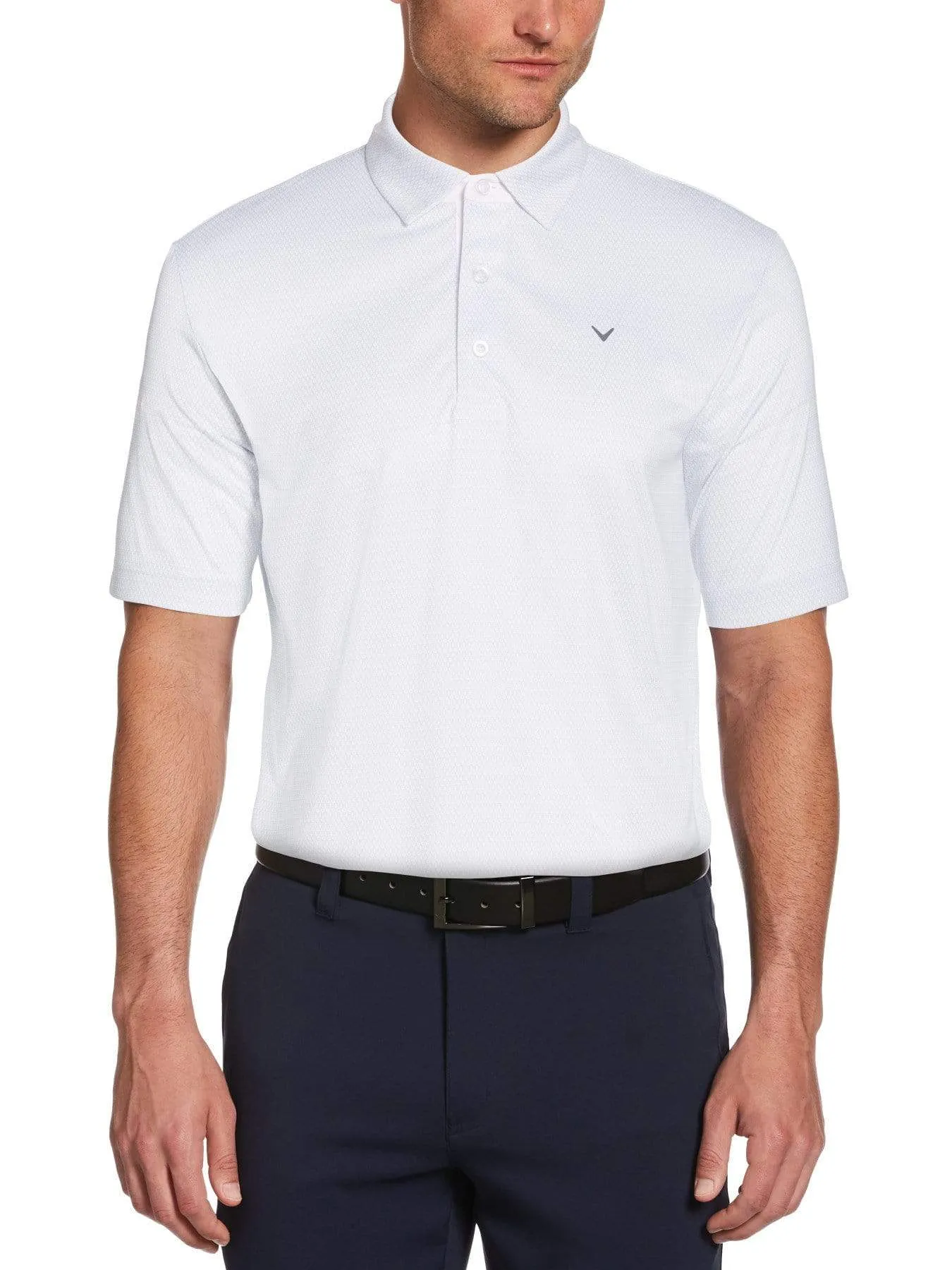 Mens Allover Conversational Print Polo