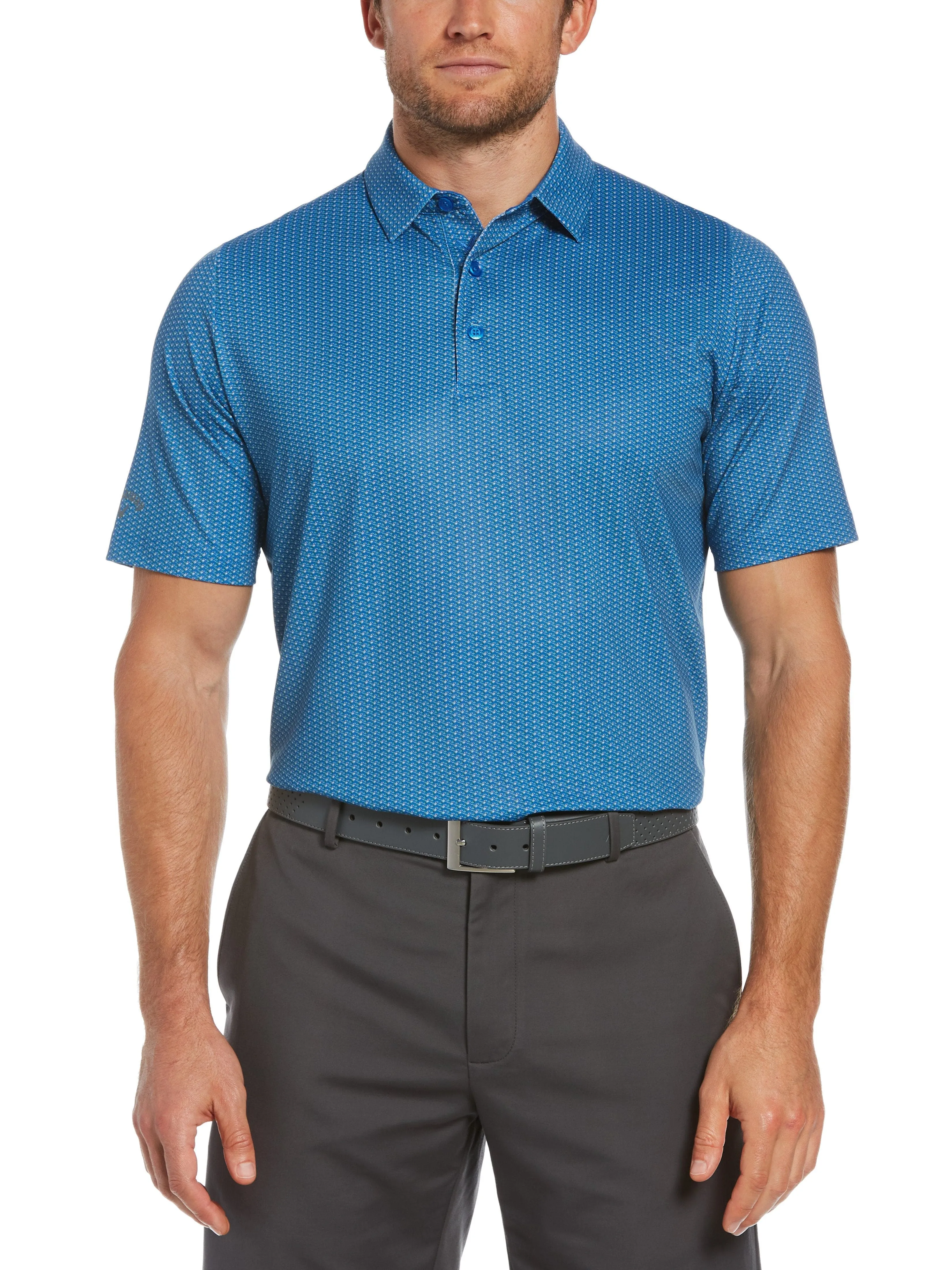 Mens Allover Printed Polo
