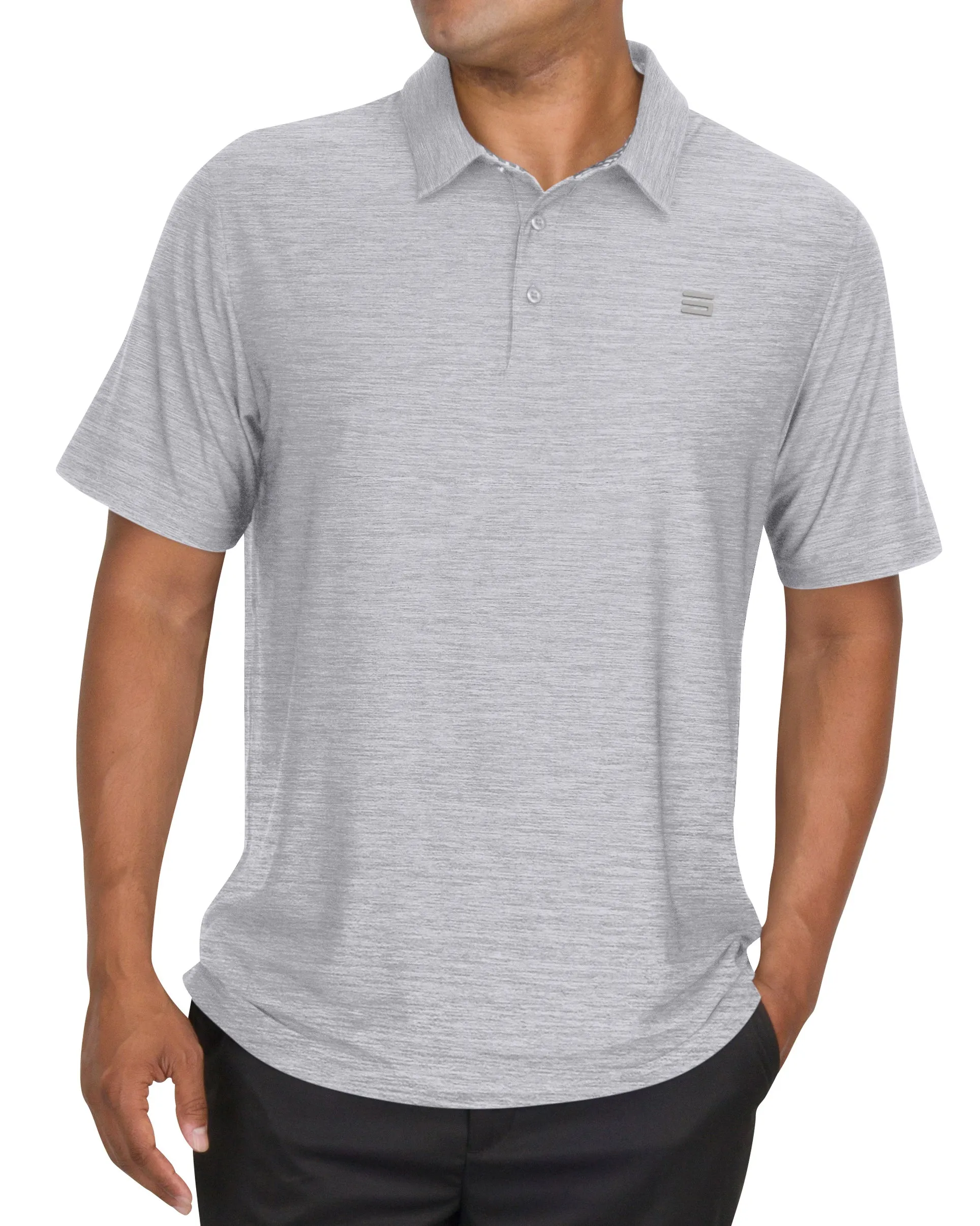 Men’s Big & Tall Heathered Golf Polo Shirt